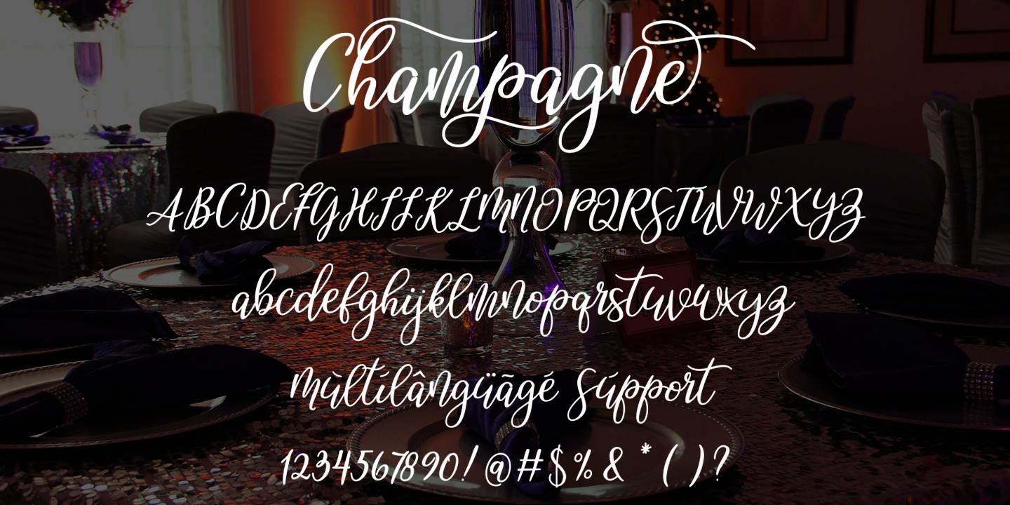 Beispiel einer Champagne Regular-Schriftart